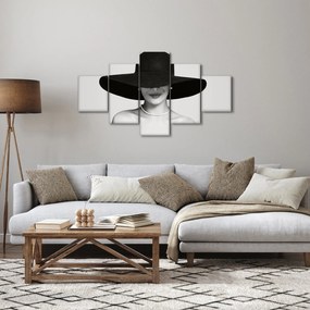 Obraz - Kobieta w kapeluszu (125x70 cm)