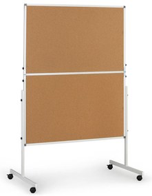 Mobilna tablica informacyjna, składana, korek, 1200 × 1500 mm