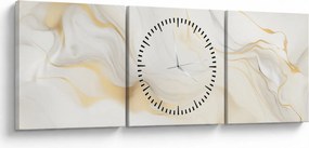 Obraz - Abstrakcja z dekoracją (z zegarem) (90x30 cm)