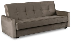 Sofa z Funkcją Spania ALUNA Rozkładana Wersalka Dwuosobowa Beżowa Nowoczesna do Salonu