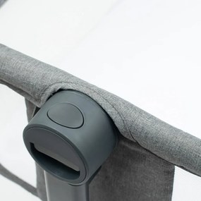 Baby Mix Łóżeczko dostawkowe Rose szare, 84 x 80 x 52 cm