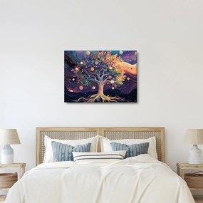 Obraz – Fioletowe drzewo pełne energii (70x50 cm)