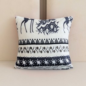 Mikropluszowa poszewka na poduszkę WINTER DEER 45x45 cm, szary