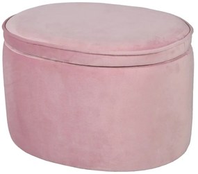 Jasnoróżowy aksamitny puf dziecięcy Lil Sofa – Roba