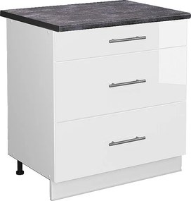 Szafka dolna do kuchni biały wysoki połysk 80x60x82 fame-line