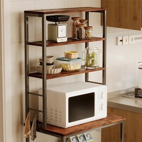 Wielofunkcyjny regał szafka kuchenna vintage brąz loft 6 półek 166 cm
