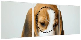 Obraz Beagle (z zegarem) (90x30 cm)