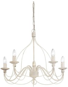 Ideal Lux - Żyrandol na łańcuchu CORTE 5xE14/40W/230V śr. 54 cm kremowy