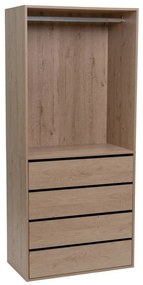 Otwarta szafa modułowa w dekorze dębu w naturalnym kolorze 80x180x45 cm Modular – Casa Selección