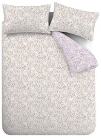 Lawendowo-beżowa bawełniana pościel dwuosobowa 260x220 cm Ditsy Floral – Bianca
