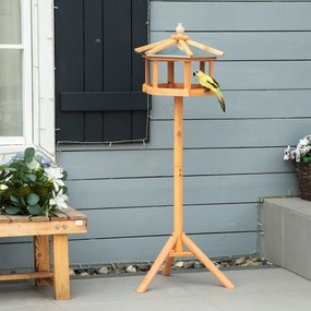 PawHut Bird House Villa Feeder karmnik dla ptaków z cynkowym dachem i stojakiem 113x40x40cm | Aosom PL
