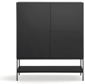 Czarna szafka 120x140x45 cm Platt – Teulat