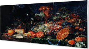 Szklany Panel Martwa Natura z Owocami