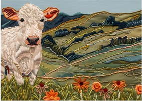 Obraz na szkle - Imitacja dzianego motywu (70x50 cm)