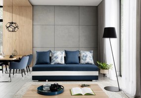 Sofa rozkładana z funkcją spania CALIA czarna/biała ELTAP
