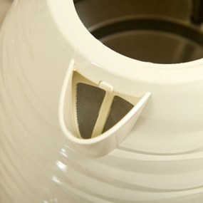 HOMCOM Zestaw toster i czajnik 2w1, 7 poziomów opiekania, funkcje rozmrażania i podgrzewania, beżowy