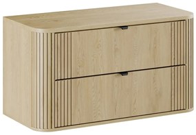 Szafka pod umywalkę OVALIA CREMONA 2S 100cm dąb cremona z umywalką nablatową LENA COMAD