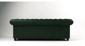 Ciemnozielona aksamitna sofa 230 cm Cambridge – Ropez