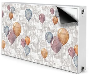 Mata magnesowa na kaloryfer Balony i domy