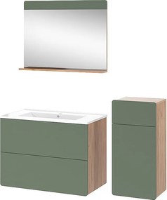 Zestaw mebli łazienkowych goldkraft dąb/zielony 80x46x59.3 izan