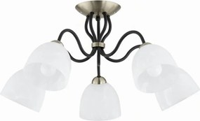 Przysufitowy żyrandol ARIEL 5xE27/15W/230V mosiądz/czarny