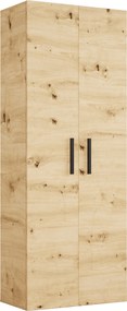 Garderoba MODULO - Dąb artisan / Bez lameli / Bez lustra / 80 cm / —