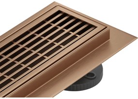 Mexen Flat 360° M33 odpływ liniowy obrotowy 60 cm, miedź szczotkowana - 1C33060-40