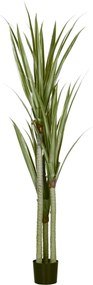 HOMCOM Sztuczna yucca duża 190 cm, roślina sztuczna z plastiku w donicy, 17 x 17 x 190 cm Szmaragdowy | Aosom PL