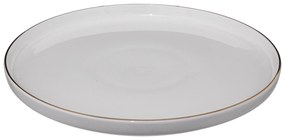Talerze obiadowe porcelanowe SUBLIMA, złota obwódka, 6 sztuk x Ø 27 cm