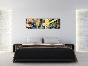 Obraz malowanej abstrakcji (170x50 cm)