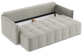 Jasnoszara rozkładana/ze schowkiem sofa 225 cm Moku – Makamii