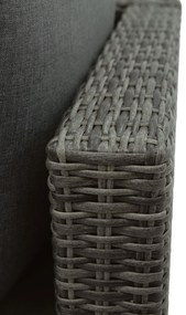 Zestaw rattanowy MALIBU dla 8 osób (szary)