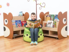 Dwustronny regał do przedszkola biblioteczka Miś