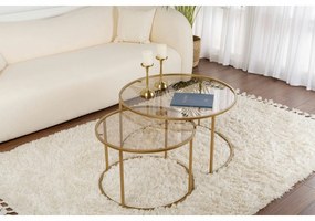 Zestaw stolików konferencyjnych Aurum Gold and Bronze 80 cm, 2 szt.