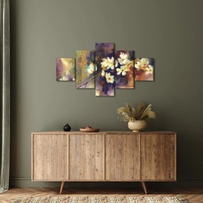 Obraz - Białe magnolie, malarstwo (125x70 cm)