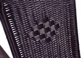 Zestaw balkonowy z plecionego polirattanu – 2 krzesła i stół