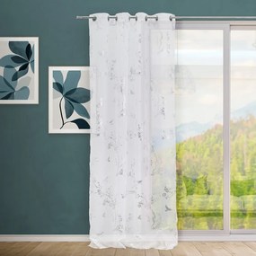 Firanka w biało-srebrnym kolorze 140x260 cm Paradis – Casa Selección