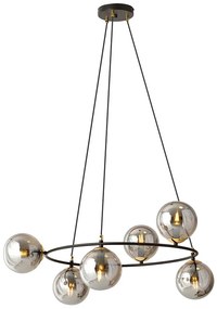Nowoczesna lampa wisząca z grafitowymi kloszami - D109 K3-D13