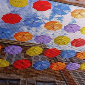 Obraz kolorowych parasoli (70x50 cm)