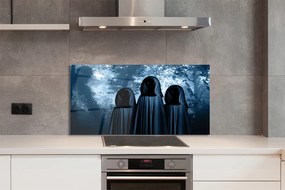 Szklany Panel Mroczny Las i Straszne Postacie