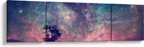 Obraz - Nieziemskie nocne niebo (170x50 cm)