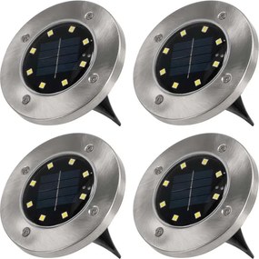 Komplet 4 szt. Lampa solarna Garth wbudowana ogrodowa LED