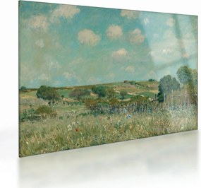 Obraz na szkle - Alfred Sisley,  Meadow, reprodukcje (70x50 cm)