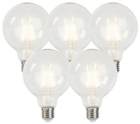 Zestaw 5 ściemnialnych żarówek LED E27 G95 5W 470 lm 2700 K.