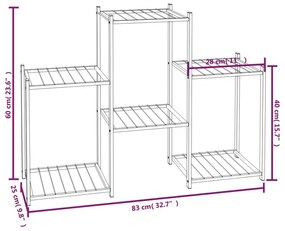 Minimalistyczny czarny kwietnik z metalu E6-B98