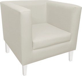 Fotel Monaco tkanina Eko-skóra : Kolor nogi - Biała, Kolor tkaniny - EKO-SKÓRA - 18D, Wysokość nogi - 20 cm