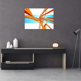 Obraz - Splecione linie, abstrakcja (70x50 cm)