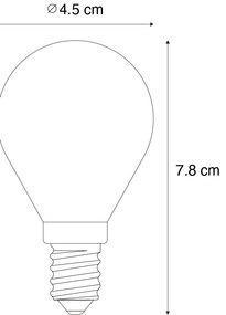 Set van 5 E14 dimbare LED lampen P45 helder 3W 250 lm 2700K
