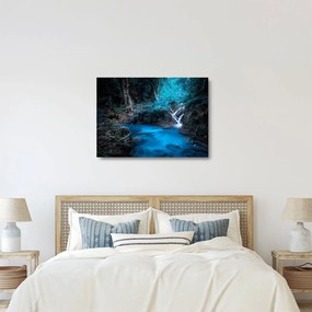 Obraz na szkle - Magiczna noc w tropikalnym lesie (70x50 cm)
