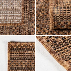 Dywan zewnętrzny Zagora Paseczki ceglany 80 cm x 250 cm